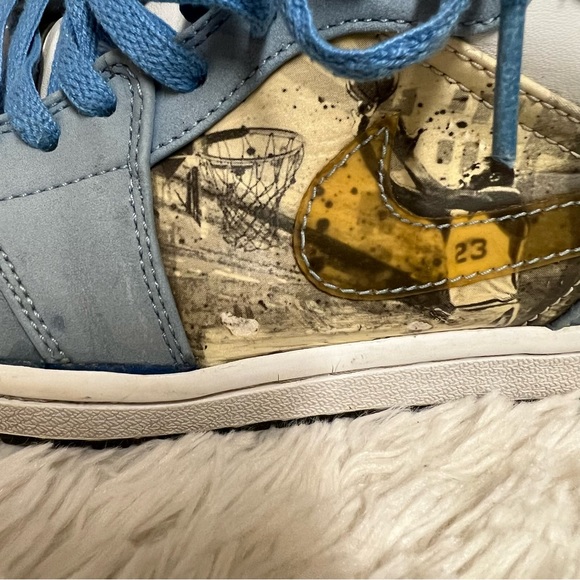 Air jordan 1 mid alpha white university blue sz 9 - Picture 15 of 16